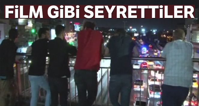 E-5’teki zincirleme kazayı film gibi seyrettiler