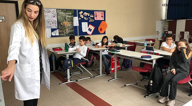 Ahmet Şimşekli öğrencilere göz taraması yapıldı