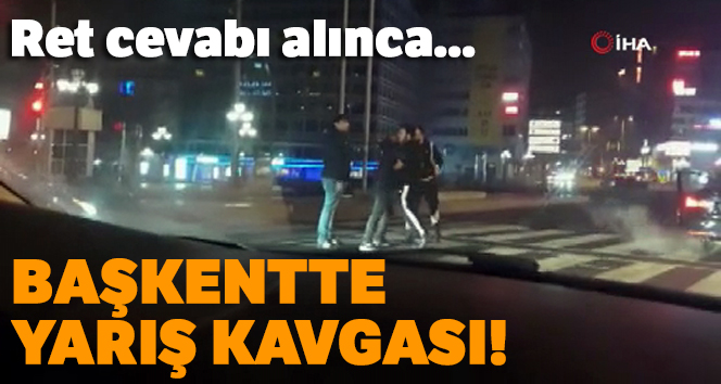 Başkentte ‘yarış’ kavgası kamerada