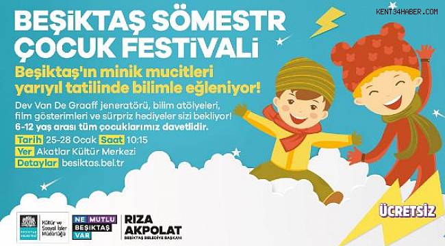 Beşiktaş'ta ücretsiz 'Sömestr Çocuk Festivali' başlıyor