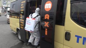 Silivri Terminali'ndeki Araçlar Dezenfekte Ediliyor