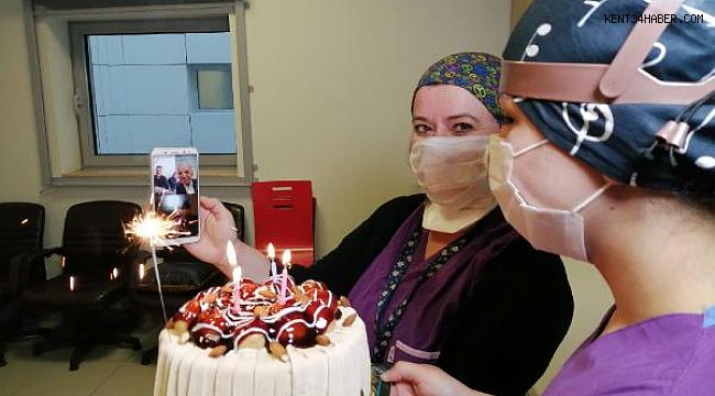 Koronavirüs savaşçısı hemşireye doğum günü sürprizi