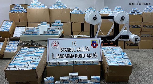 800 bin kaçak maske ele geçirildi