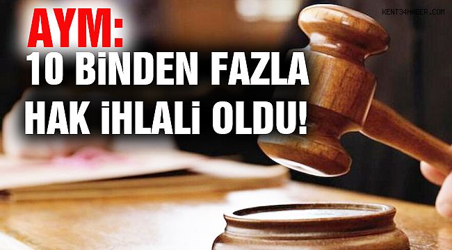 AYM: 10 Binden Fazla Hak İhlali Oldu