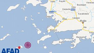 Bodrum'da 4.3 büyüklüğünde deprem