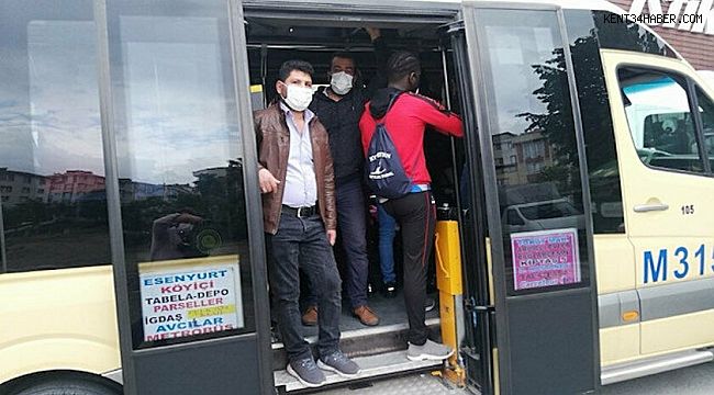 Esenyurt'ta minübüste insan istifi