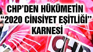 CHP’den Hükümetin ‘’2020 Cinsiyet Eşitliği’’ Karnesi