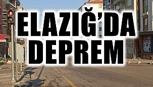 Elazığ'da 5,3 büyüklüğünde deprem!