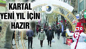 Kartal'da Cadde ve Meydanlar Yeni Yıl İçin Süslendi