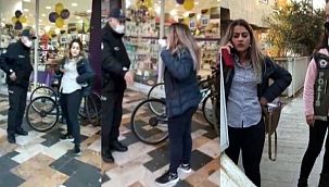 Maske takmayan kadından polise skandal sözler