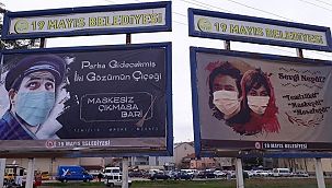 Yeşilçam afişiyle maske uyarısı