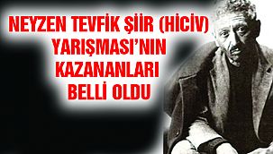 Neyzen Tevfik Şiir (Hiciv) Yarışması’nın Kazananları Belli Oldu