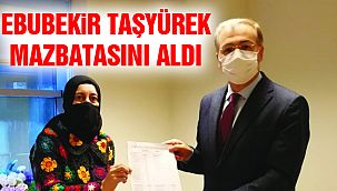 Taşyürek, Mazbatasını Aldı