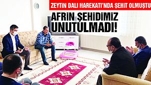 Afrin Şehidimiz Unutulmadı!