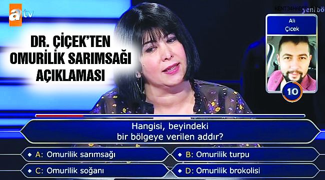 Dr. Çiçek'ten "Omurilik Sarımsağı" Açıklaması