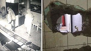 Duvarı delip kuyumcuya girdiler