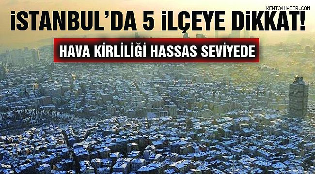 İstanbul'un 5 İlçesinde Hava Kirliliği 'Hassas' Seviyede