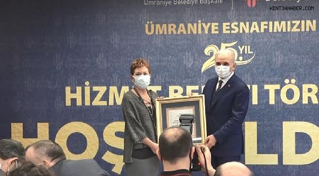 25 Yılını Tamamlayan Esnafa 'Hizmet Beratı'