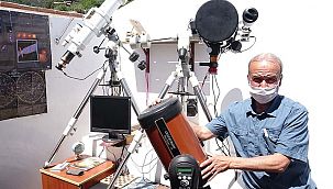 Uzay merakı için mini gözlemevi kurdu