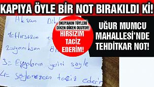 Kartal'da Mahalleliyi Tedirgin Eden Not!