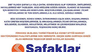 Şafaklar Hipermarketleri Kepenk Kapattı!