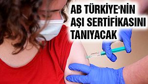 AB Türkiye'nin Aşı Sertifikasını Tanıyacak
