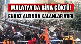 Malatya'da Bina Çöktü!