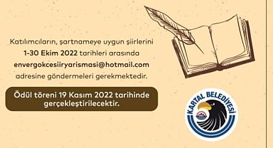 Kartal Belediyesi’nden Lise Öğrencileri Arası Enver Gökçe Şiir Yarışması