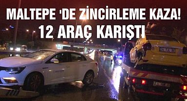 Maltepe'de zincirleme kaza! 3 Yaralı