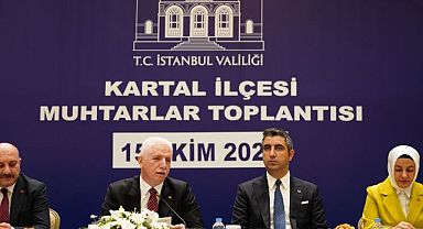 İstanbul Valisi Davut Gül ve Başkan Gökhan Yüksel Kartallı Muhtarlarla Bir Araya Geldi