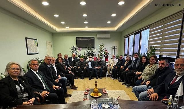Kartallı muhtarlardan AK Parti İlçe Başkanı Haydar Göksoy'a ziyaret