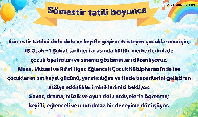 Yarıyıl Tatili Kartallı Çocuklar İçin Şenliğe Dönüşüyor